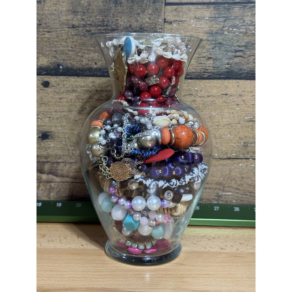 🔥💎💍Mystery Jewelry  Vase Large Necklaces Watch Ring Braclet Jar Goodies 2+LB